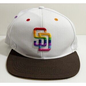 San Diego Padres Pride Snapback One Size Adult Unisex Hat Adjustable Brown‎ Bill